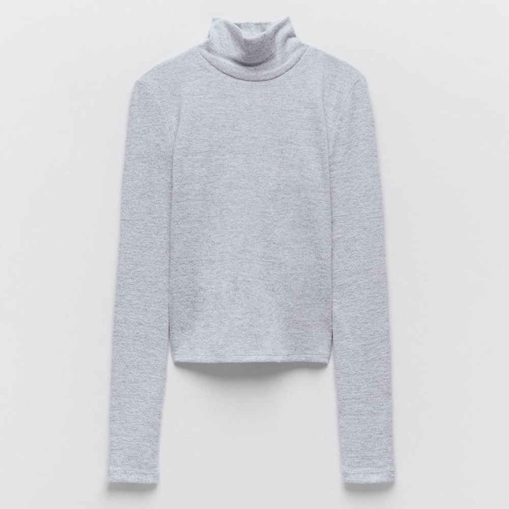 Zara gray turtleneck top - NWT